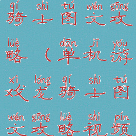 单机游戏龙骑士图文攻略(单机游戏龙骑士图文攻略视频)