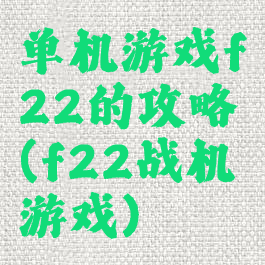 单机游戏f22的攻略(f22战机游戏)