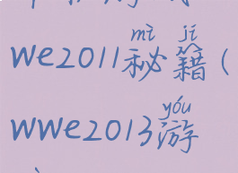 单机游戏wwe2011秘籍(wwe2013游戏)