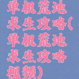 单机荒地求生攻略(单机荒地求生攻略视频)