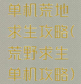 单机荒地求生攻略(荒野求生单机攻略)