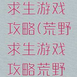 单机荒野求生游戏攻略(荒野求生游戏攻略荒野问答)