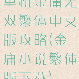 单机金庸无双繁体中文版攻略(金庸小说繁体版下载)