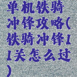 单机铁骑冲锋攻略(铁骑冲锋11关怎么过)