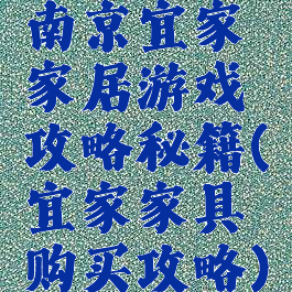 南京宜家家居游戏攻略秘籍(宜家家具购买攻略)