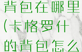 卡格罗什的背包在哪里(卡格罗什的背包怎么做)