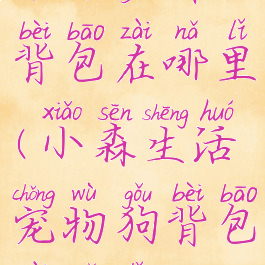 卡格罗什的背包在哪里(小森生活宠物狗背包在哪里)