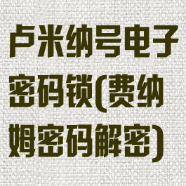 卢米纳号电子密码锁(费纳姆密码解密)