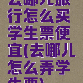 去哪儿旅行怎么买学生票便宜(去哪儿怎么弄学生票)