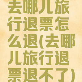 去哪儿旅行退票怎么退(去哪儿旅行退票退不了)