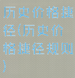 历史价格捷径(历史价格捷径规则)