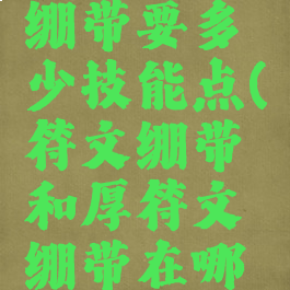 厚符文布绷带要多少技能点(符文绷带和厚符文绷带在哪学)