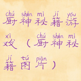 厨神秘籍游戏(厨神秘籍图片)