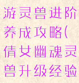 倩女幽魂手游灵兽进阶养成攻略(倩女幽魂灵兽升级经验)