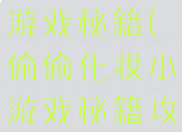 偷偷化妆小游戏秘籍(偷偷化妆小游戏秘籍攻略)