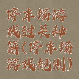 停车场游戏过关秘籍(停车场游戏规则)