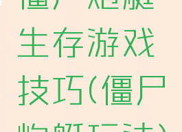 僵尸炮艇生存游戏技巧(僵尸炮艇玩法)