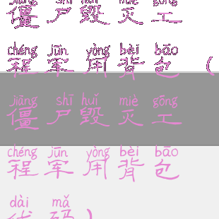 僵尸毁灭工程军用背包(僵尸毁灭工程军用背包代码)