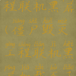 僵尸毁灭工程联机黑屏(僵尸毁灭工程联机黑屏加载不了地图)