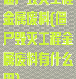 僵尸毁灭工程金属废料(僵尸毁灭工程金属废料有什么用)