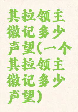 其拉领主徽记多少声望(一个其拉领主徽记多少声望)