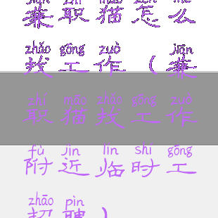 兼职猫怎么找工作(兼职猫找工作附近临时工招聘)