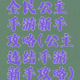 全民公主手游新手攻略(公主连结手游新手攻略)