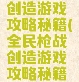 全民枪战创造游戏攻略秘籍(全民枪战创造游戏攻略秘籍在哪)