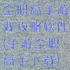 全职高手游戏攻略软件(手游全职高手下载)