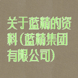 关于蓝精的资料(蓝精集团有限公司)