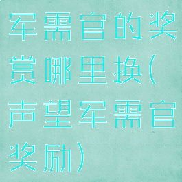 军需官的奖赏哪里换(声望军需官奖励)