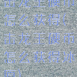 击龙王硬币怎么获得(击龙王硬币怎么获得冰原)