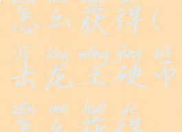 击龙王硬币怎么获得(击龙王硬币怎么获得视频)