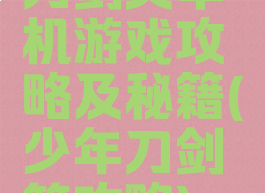 刀剑笑单机游戏攻略及秘籍(少年刀剑笑攻略)