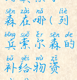 列兵索尔森在哪(列兵索尔森的补给物资位置)