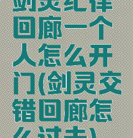 剑灵纪律回廊一个人怎么开门(剑灵交错回廊怎么过去)