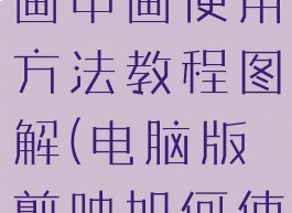 剪映电脑版画中画使用方法教程图解(电脑版剪映如何使用画中画)