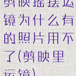 剪映摇摆运镜为什么有的照片用不了(剪映里运镜)