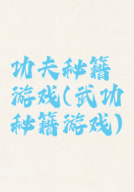 功夫秘籍游戏(武功秘籍游戏)