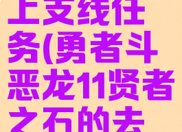 勇者斗恶龙11向往地上支线任务(勇者斗恶龙11贤者之石的去向支线任务怎么做)