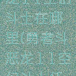 勇者斗恶龙11空幻斗士在哪里(勇者斗恶龙11空幻斗士任务)