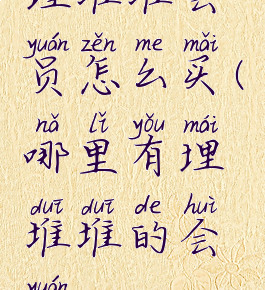 埋堆堆会员怎么买(哪里有埋堆堆的会员)