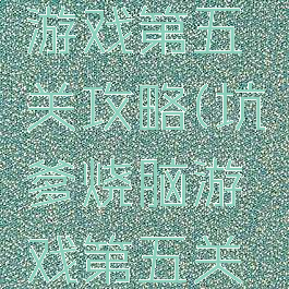 坑爹烧脑游戏第五关攻略(坑爹烧脑游戏第五关攻略视频)