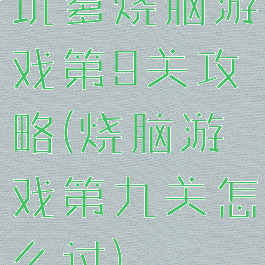 坑爹烧脑游戏第9关攻略(烧脑游戏第九关怎么过)