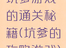 坑爹游戏的通关秘籍(坑爹的攻略游戏)