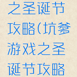 坑爹游戏之圣诞节攻略(坑爹游戏之圣诞节攻略大全)