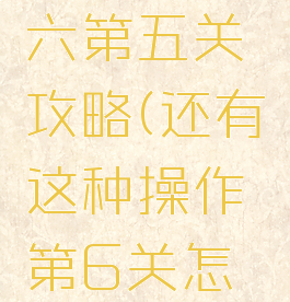 坑爹游戏六第五关攻略(还有这种操作第6关怎么过攻略)