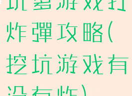 坑爹游戏打炸彈攻略(挖坑游戏有没有炸)