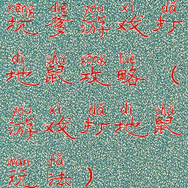 坑爹游戏打地鼠攻略(游戏打地鼠玩法)