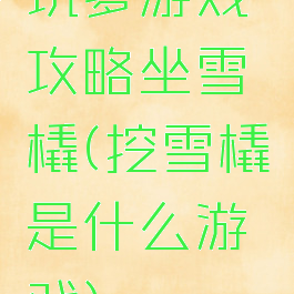 坑爹游戏攻略坐雪橇(挖雪橇是什么游戏)